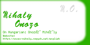 mihaly onozo business card